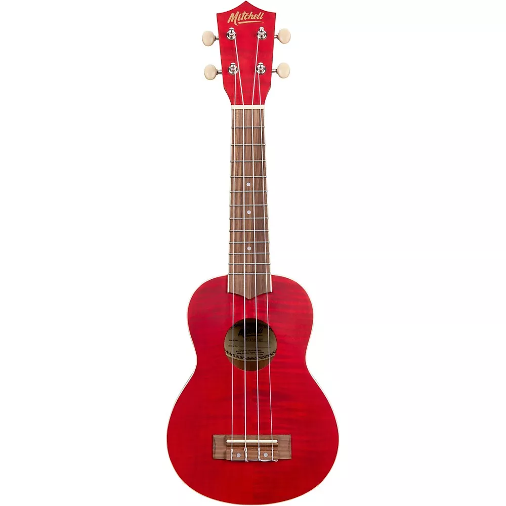 Mitchell MU45F Exotic Soprano Ukulele Flamed Maple Cherry