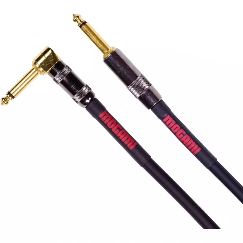Mogami OD GTR 06 R Overdrive Right-Angle to Straight Guitar/Instrument Cable – 6′
