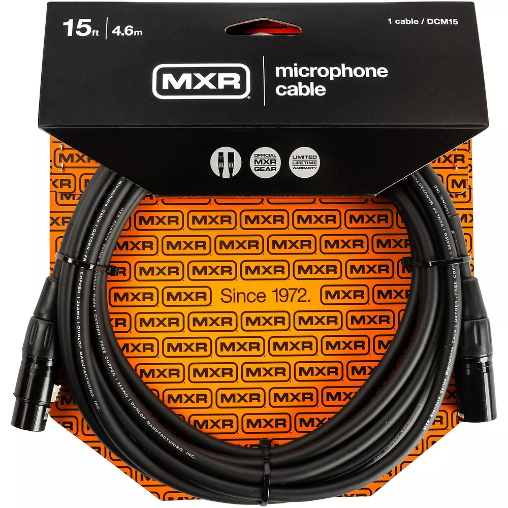 MXR XLR Microphone Cable 15 ft. Black