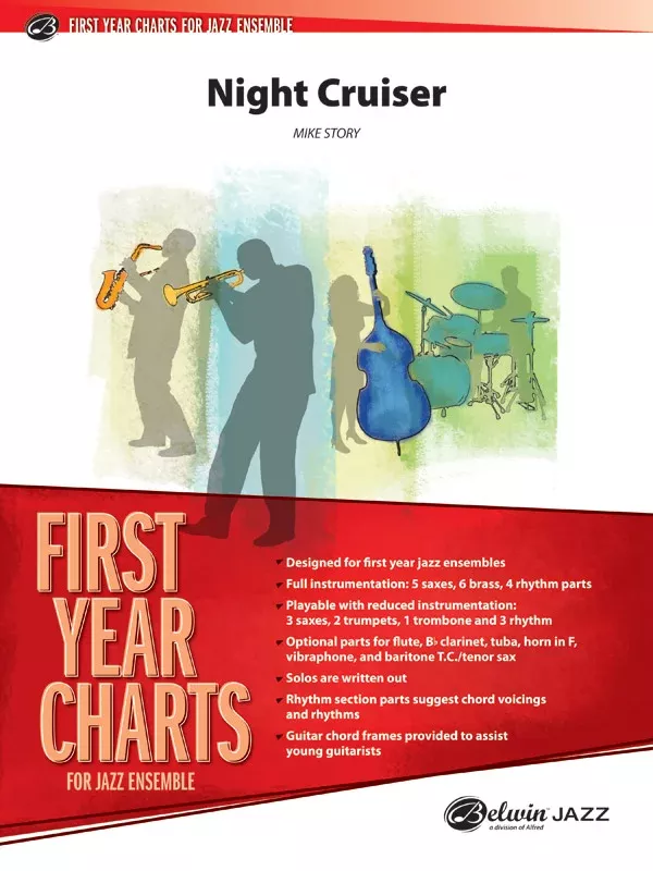 Night Cruiser: Jazz Ensemble Conductor Score & Parts