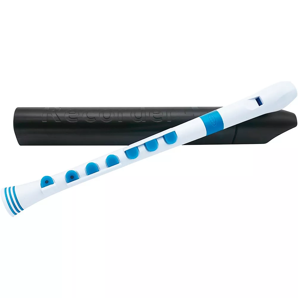 Nuvo Recorder+ German Fingering With Hard Case White/Blue