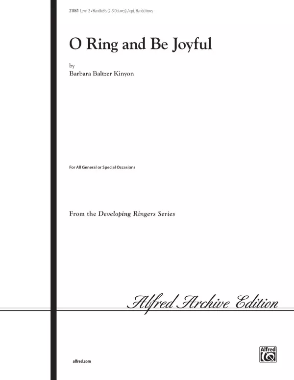 O Ring and Be Joyful: Handbells 2-3 Octaves Sheet