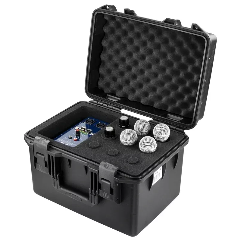 Odyssey VUMIC09 – Handheld Microphone Case (Holds 9) With Storage Compartment