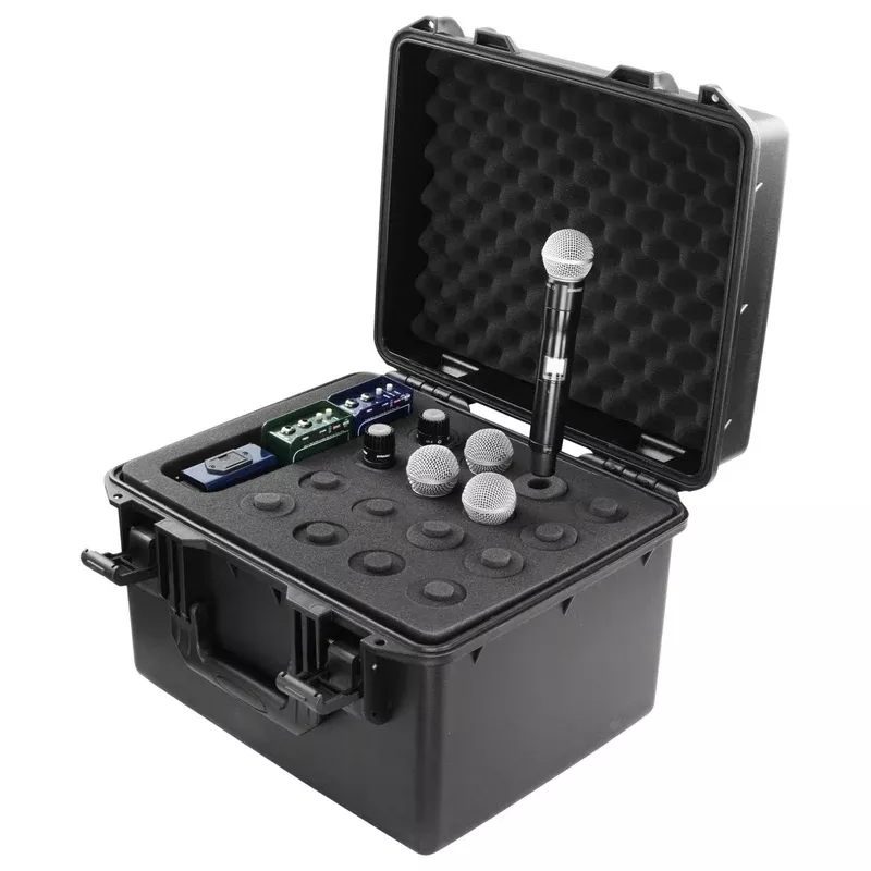 Odyssey VUMIC16 – Handheld Microphone Case (Holds 16) With Storage Compartment
