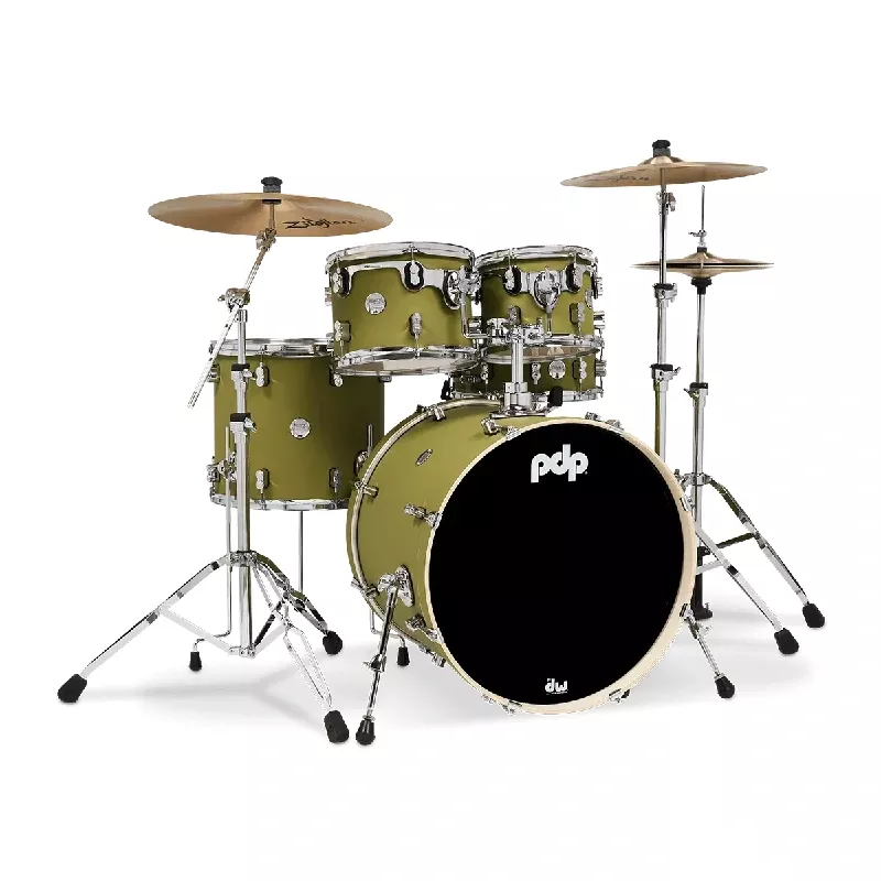 PDP PDCM2215SO Concept Maple 5-Piece Shell Pack Finish Ply (Satin Olive)