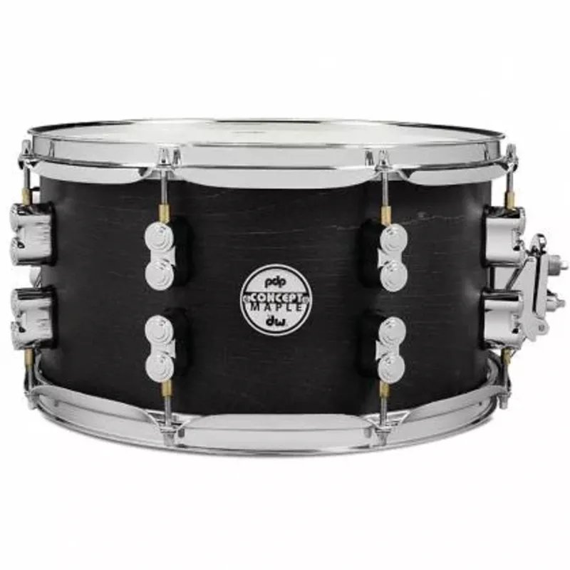 PDP PDSN0713BWCR Concept Snare Drum (Black Wax) – 7″ x 13″