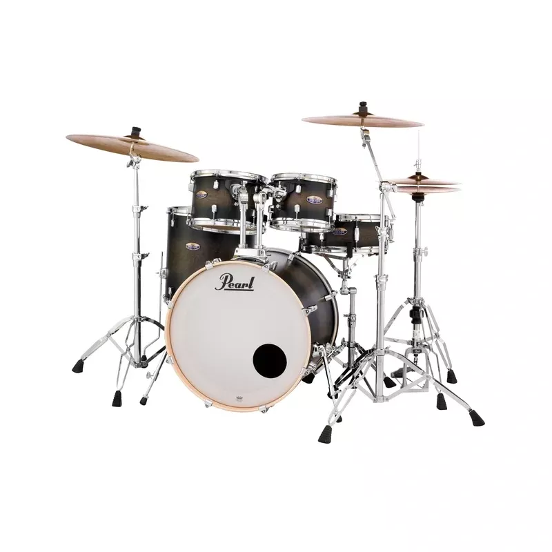 Pearl DMP925SPC-262 Decade Maple 5-Piece Shell Pack (2218B/1007T/1208T/1616F/1455S), Satin Black Burst