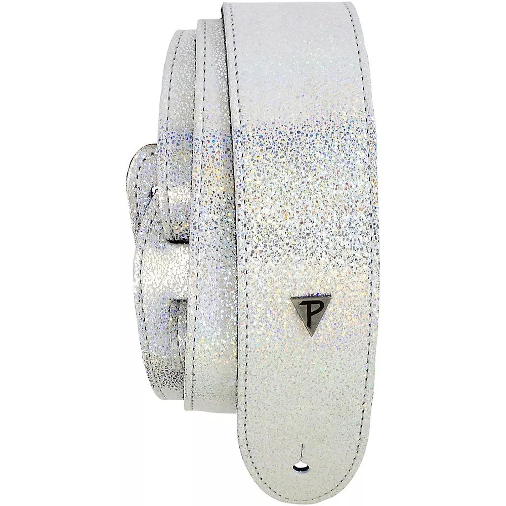 Perri's 2" Leather Guitar Strap Holographic Pearl