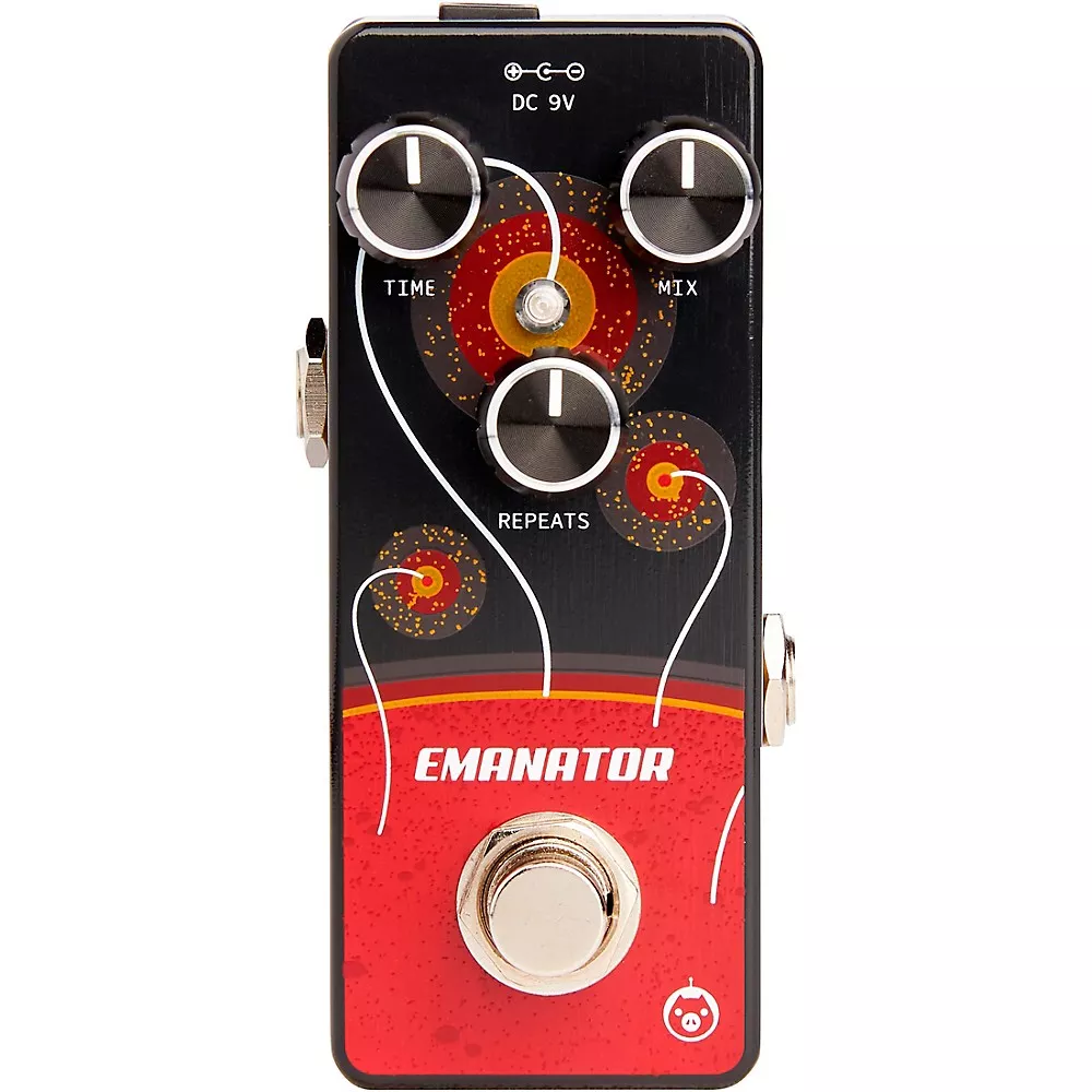 Pigtronix Emanator Delay Effects Pedal Black and Red