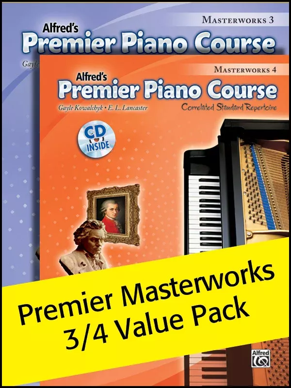 Premier Piano Course, Masterworks 3 & 4 (Value Pack): Piano Packet