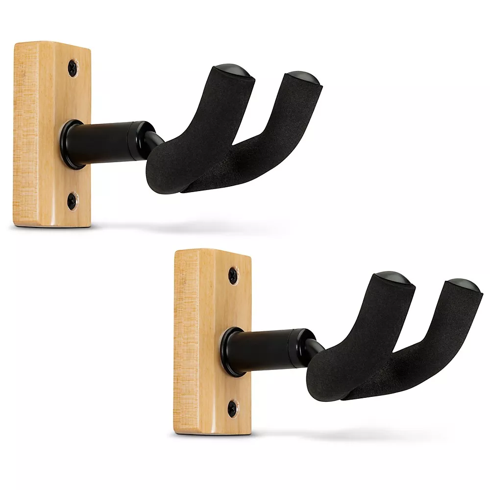 Proline GH5N Solid Wood Guitar Hanger 2-Pack - Natural
