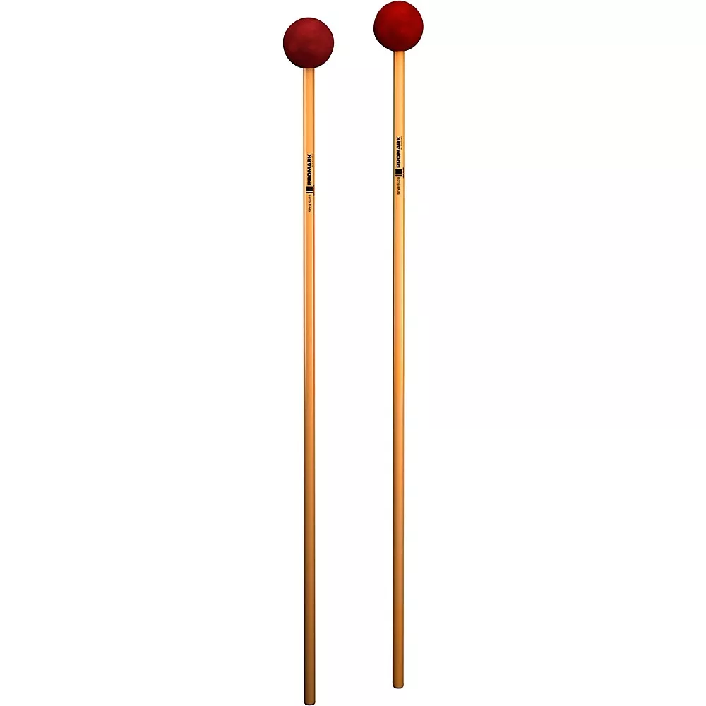 Promark SPYR Unwrapped Marimba Mallets Medium Red Rubber