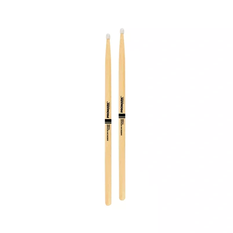 Promark TX2BN Hickory 2B Drumsticks, Nylon Tip