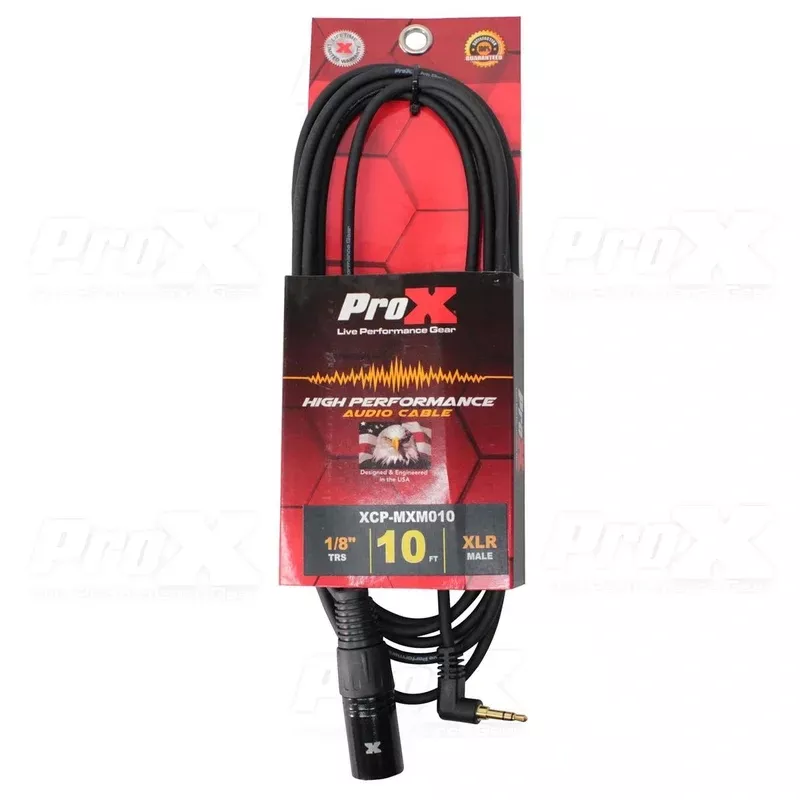 ProX XCP-MXM10 3.5mm TRS to XLR-M Cable – 10FT