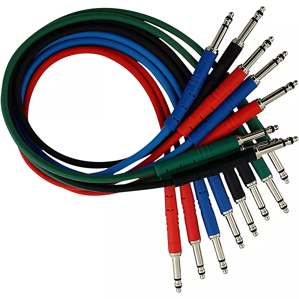 Rapco Horizon StageMASTER TRS TT Patch Cable 8-Pack 2 ft.