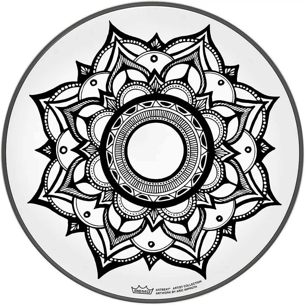 Remo ARTBEAT Aric Improta Sleep Lotus Artist Collection Drum Head, 12"