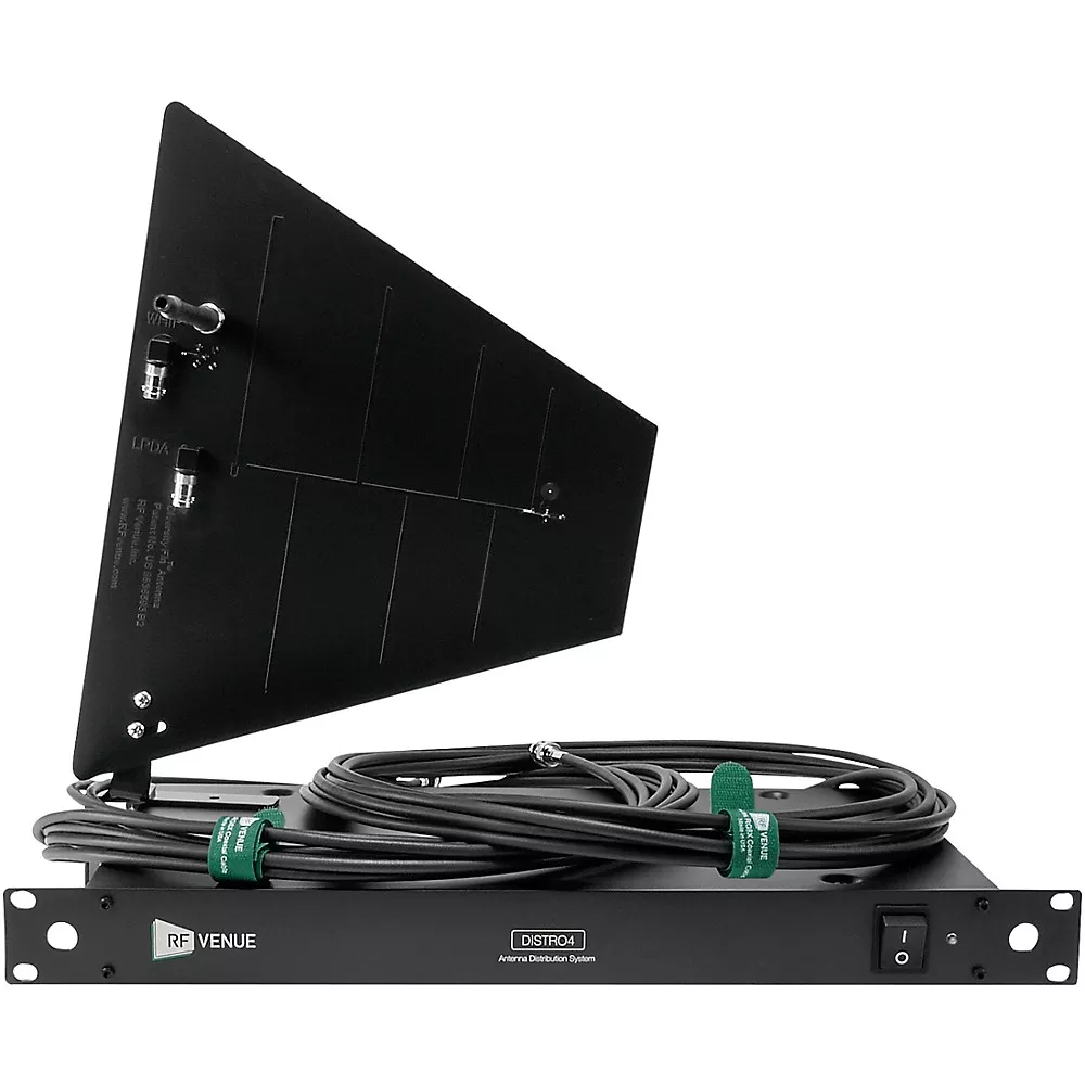 RF Venue DFINDISTRO4 4CH Antenna Distributor with Cables