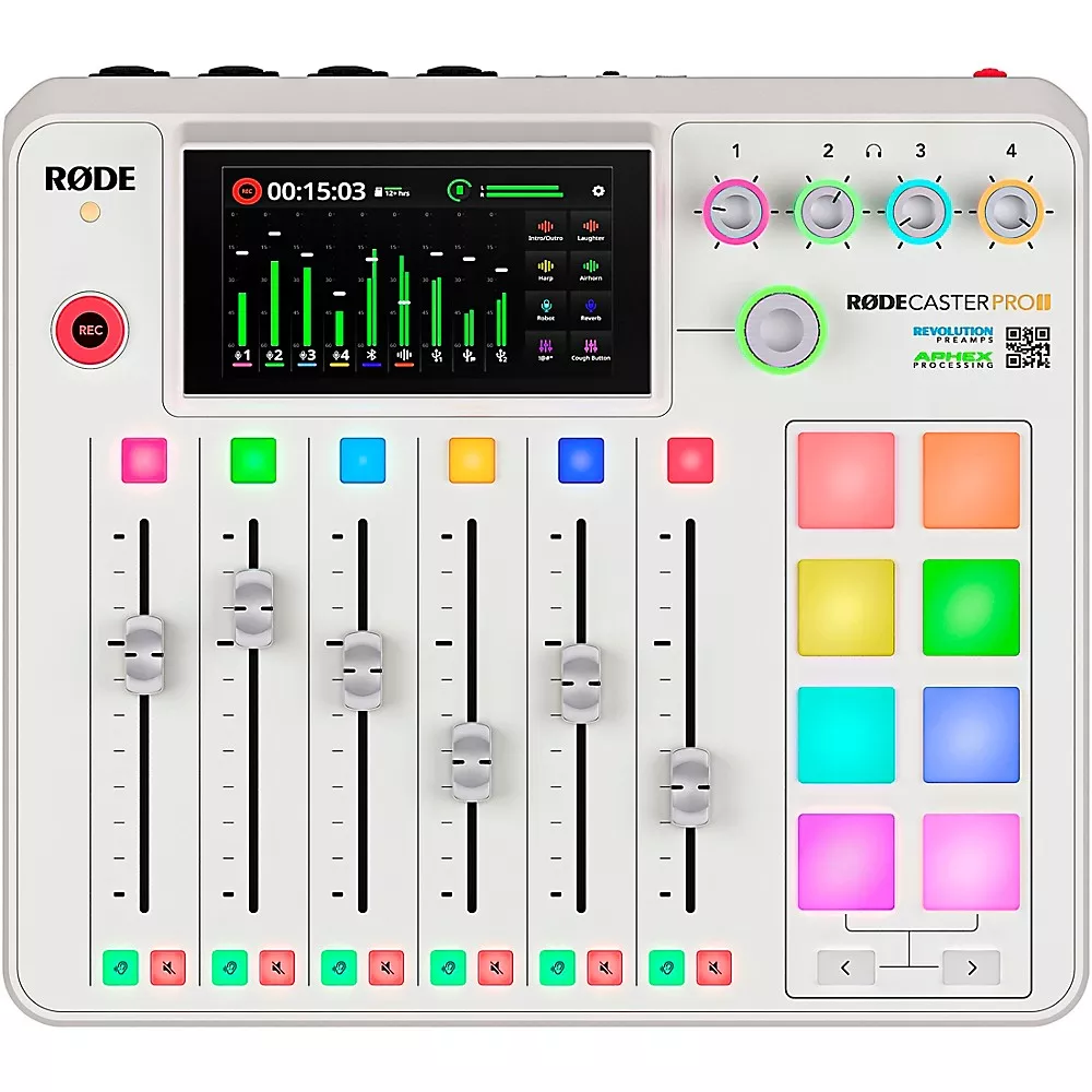 RODE RodeCaster Pro II Podcast Production Console - White