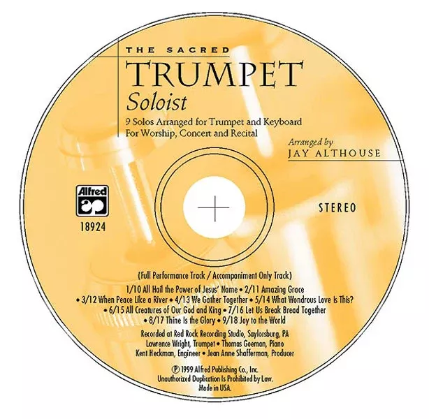 The Sacred Trumpet Soloist: Trumpet CD