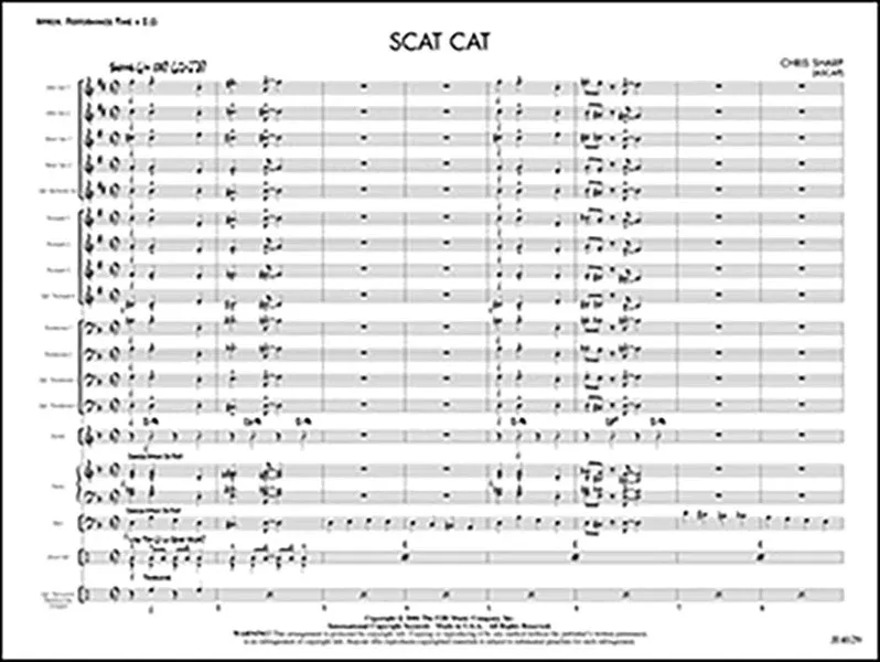 Scat Cat: Jazz Ensemble Conductor Score & Parts