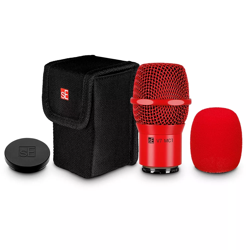 sE Electronics V7 MC1 Supercardioid Mic Capsule for Shure Wireless Transmitters - Red