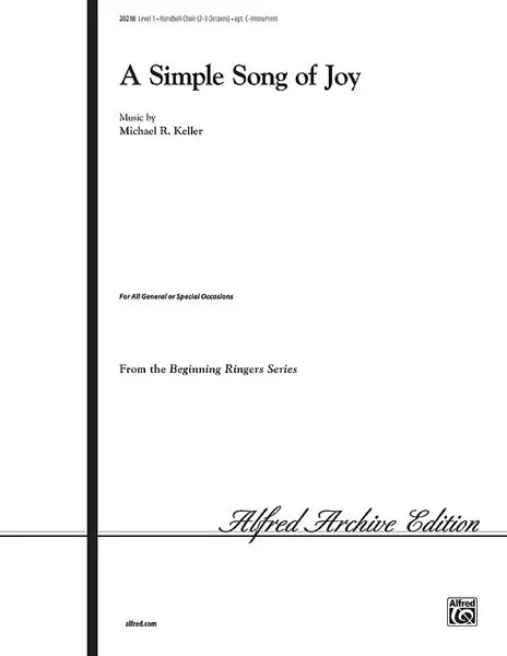 A Simple Song of Joy: Handbells 2-3 Octaves Sheet