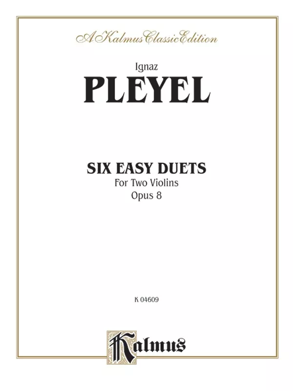 Six Easy Duets, Opus 8: Violin Book