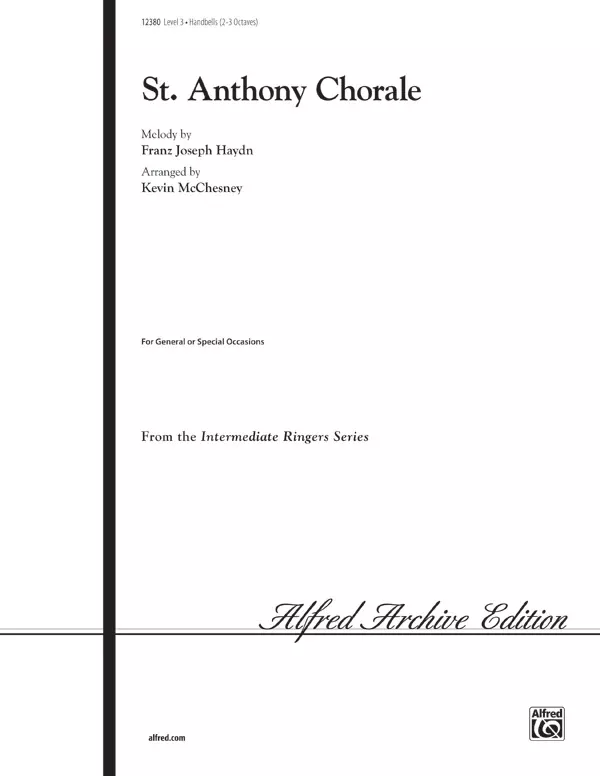 St. Anthony Chorale: Handbells 2-3 Octaves Sheet