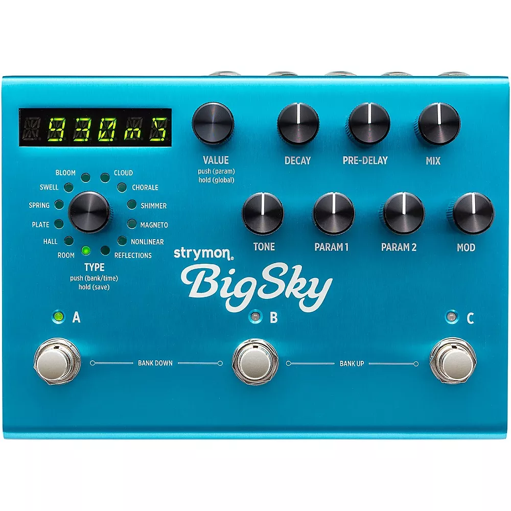 Strymon BigSky Reverberator Multi-Reverb Effects Pedal - Blue