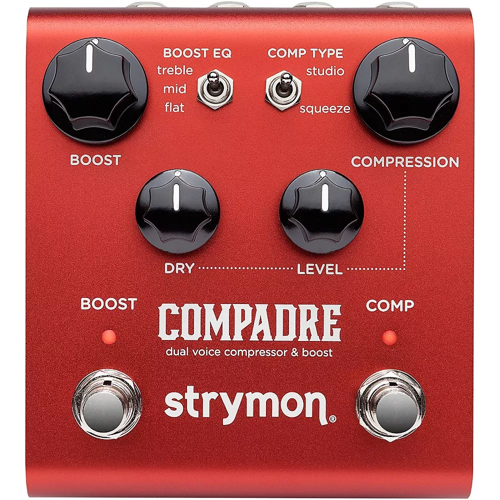 Strymon Compadre Dual Voice Compressor & Boost Effects Pedal Red