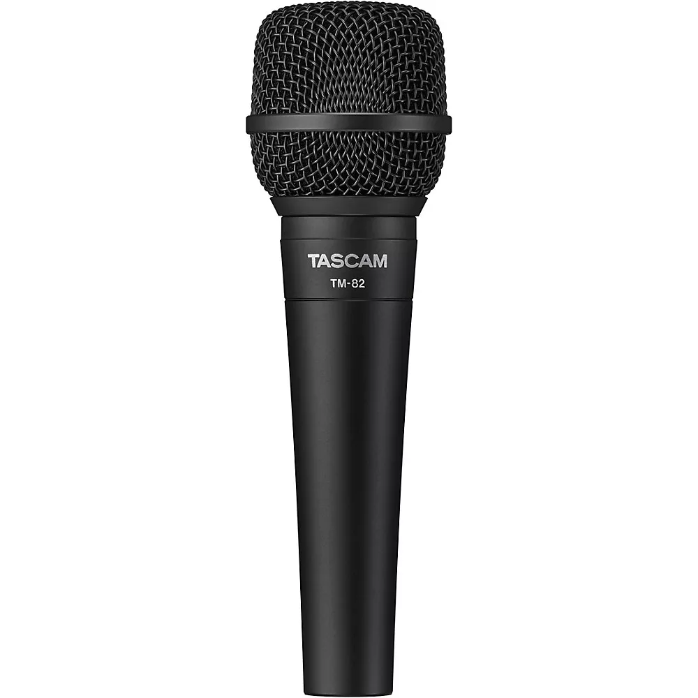 TASCAM TM-82 Dynamic Microphone for Recording Vocals and Instruments Black