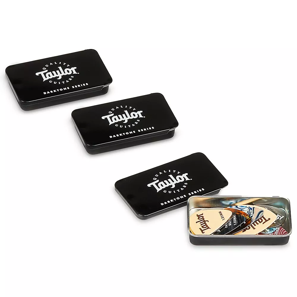 Taylor DarkTone Series 3-Pack Guitar Pick Tin - Black