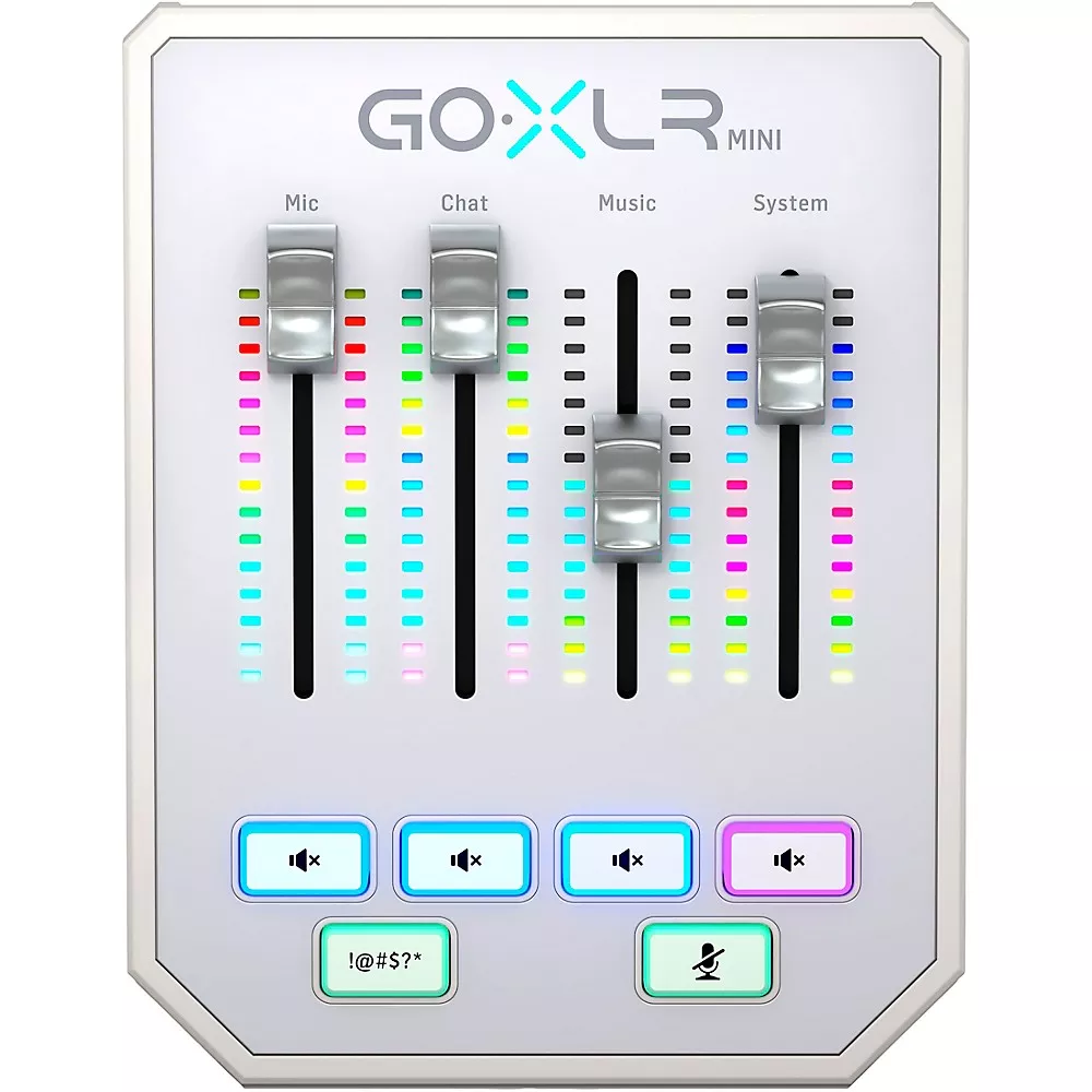 TC Helicon GoXLR Mini USB Streaming Mixer with USB/Audio Interface - White