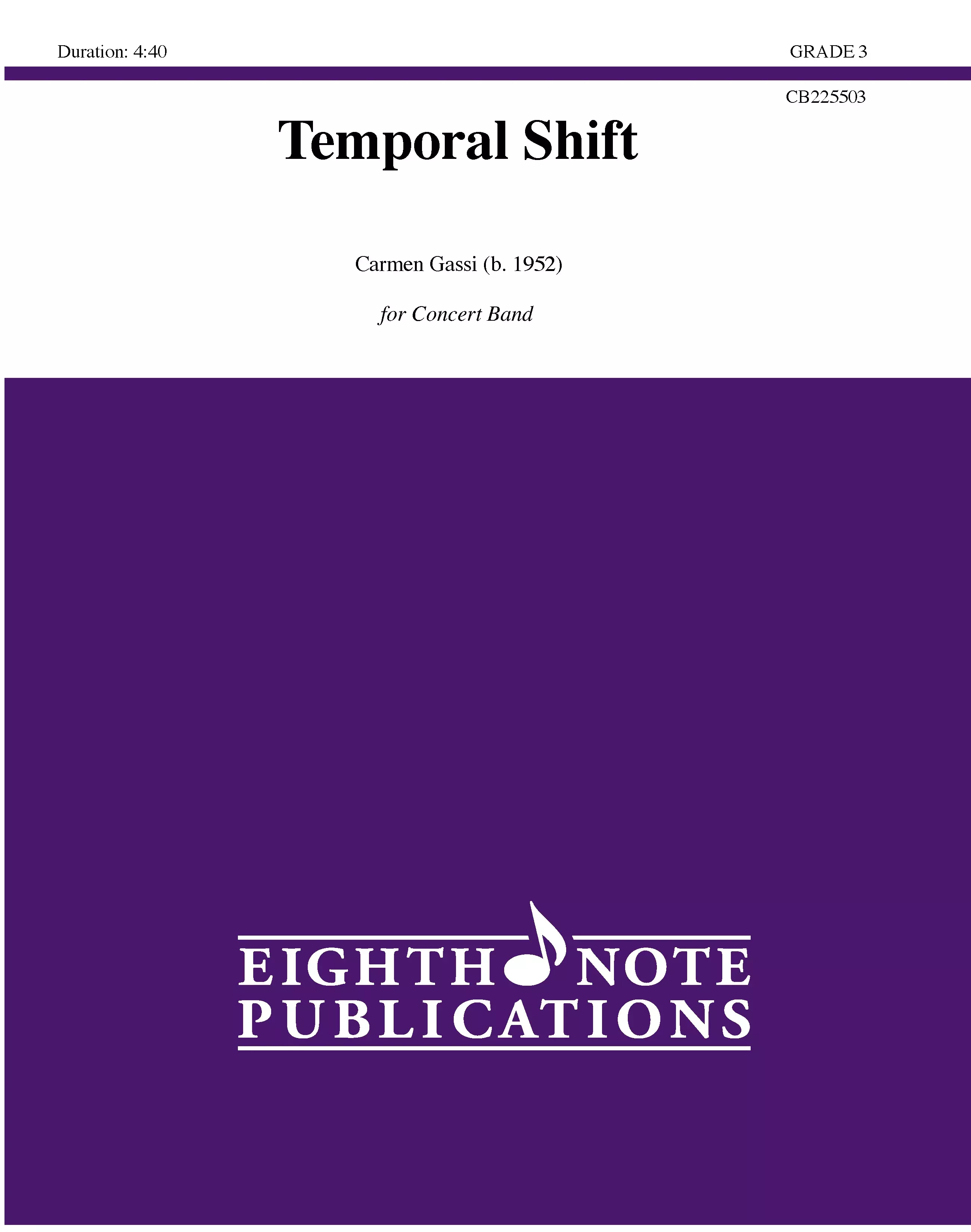 Temporal Shift: Concert Band Conductor Score & Parts