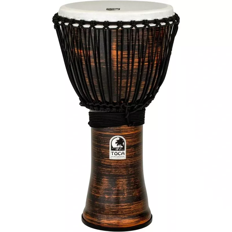 Toca TF2DJ-12SC Freestyle II Rope Tuned Djembe (Spun Copper) – 12″