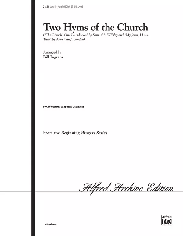 Two Hymns of the Church: Handbells 2-3 Octaves Sheet