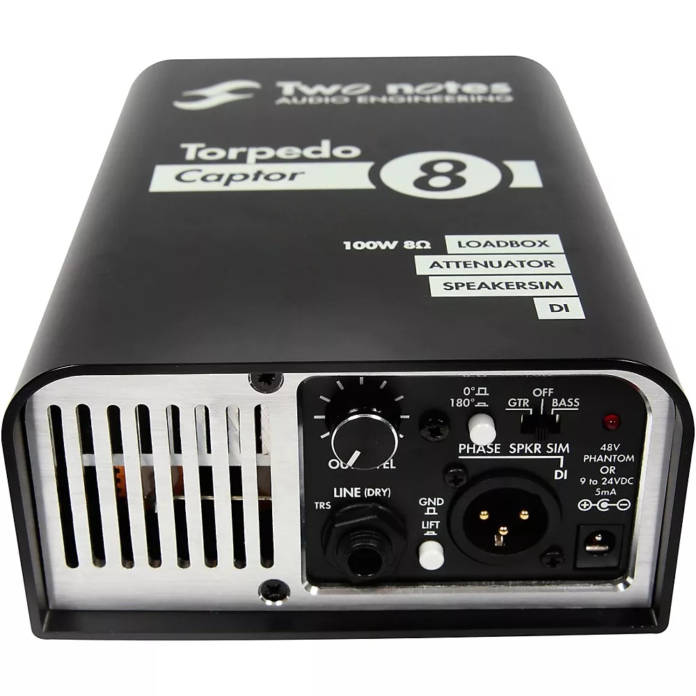 Two Notes AUDIO ENGINEERING Torpedo Captor Loadbox/Attenuator/DI Black 8 Ohm