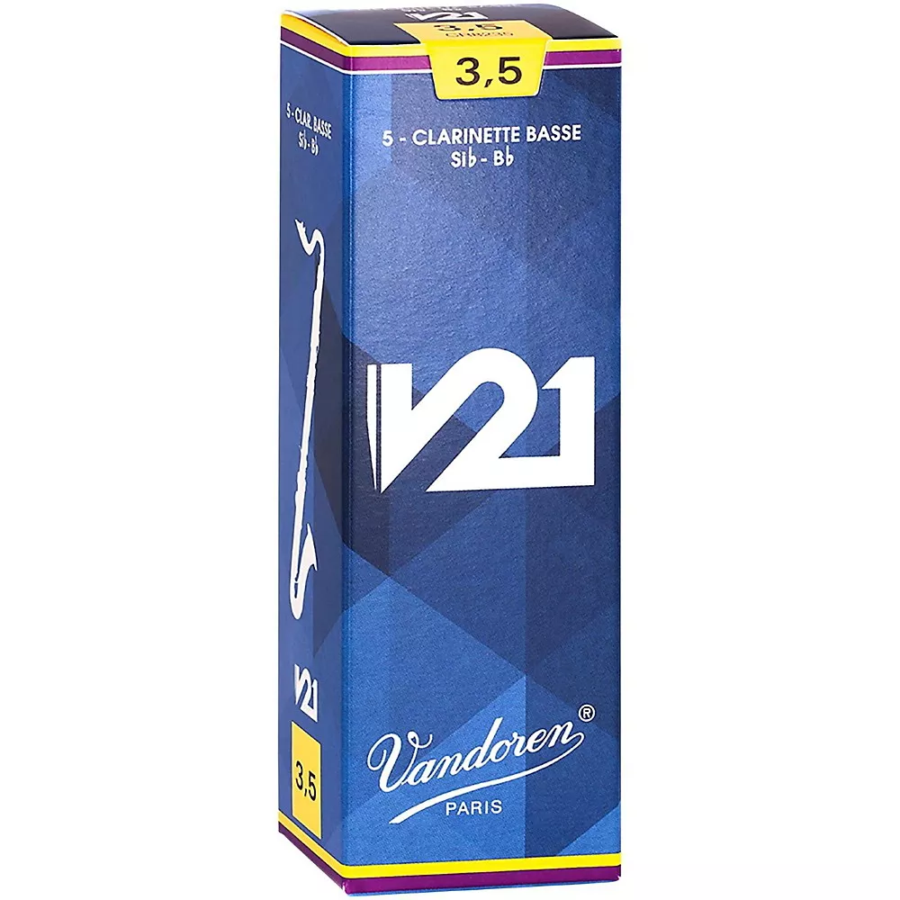 Vandoren Bass Clarinet V21 Reeds, Box of 5 3.5
