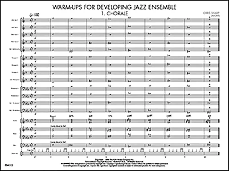 Warm-Ups for Developing Jazz Ensemble: Alternate C Flute (Doubles Trumpet 1 8va)