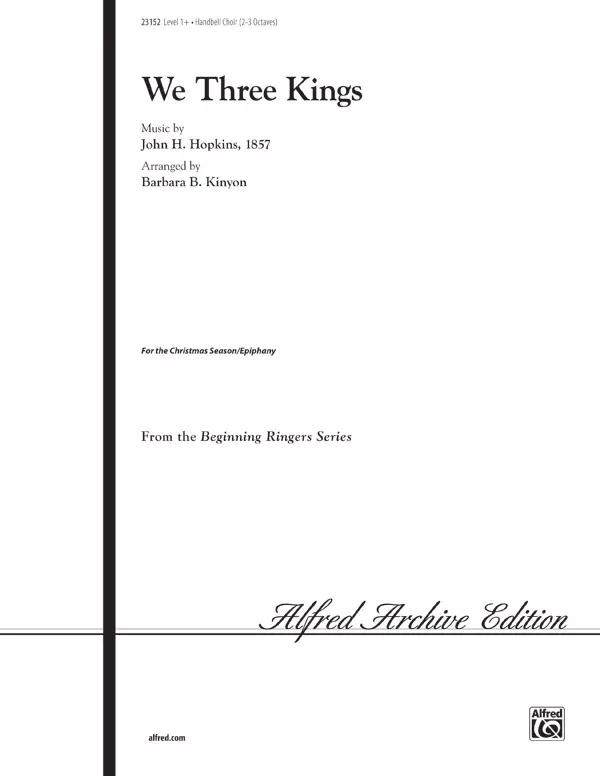 We Three Kings: Handbells 2-3 Octaves Sheet