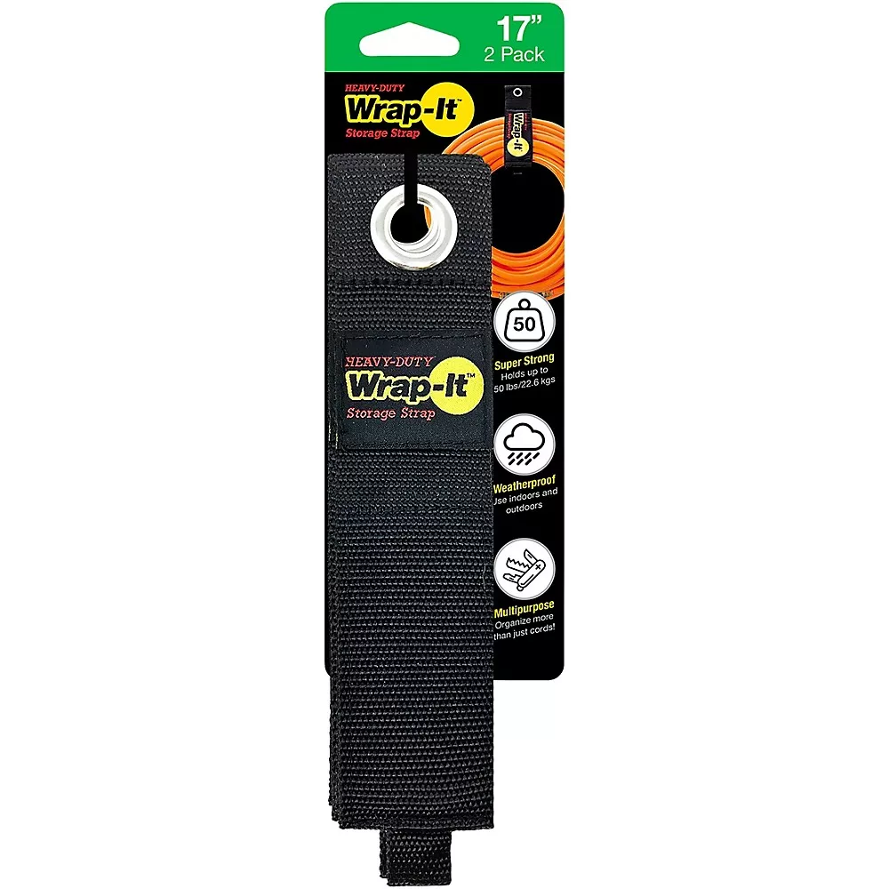 Wrap-It Storage Heavy-Duty 17" Cable Strap 2-Pack