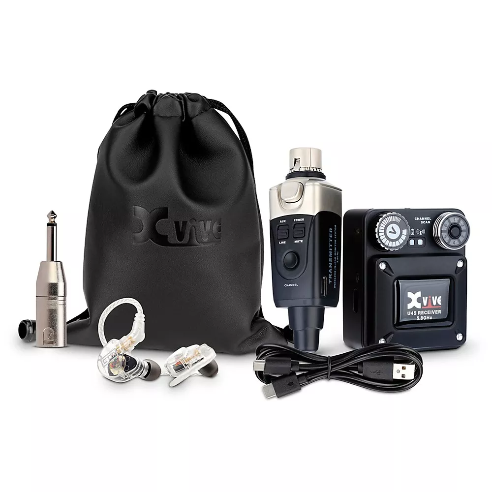 Xvive U45 Black In-Ear Wireless System with CTM 110 IEMs