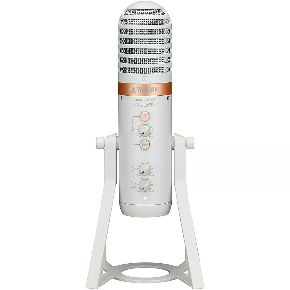 Yamaha AG01 Streaming Loopback Audio USB Microphone White