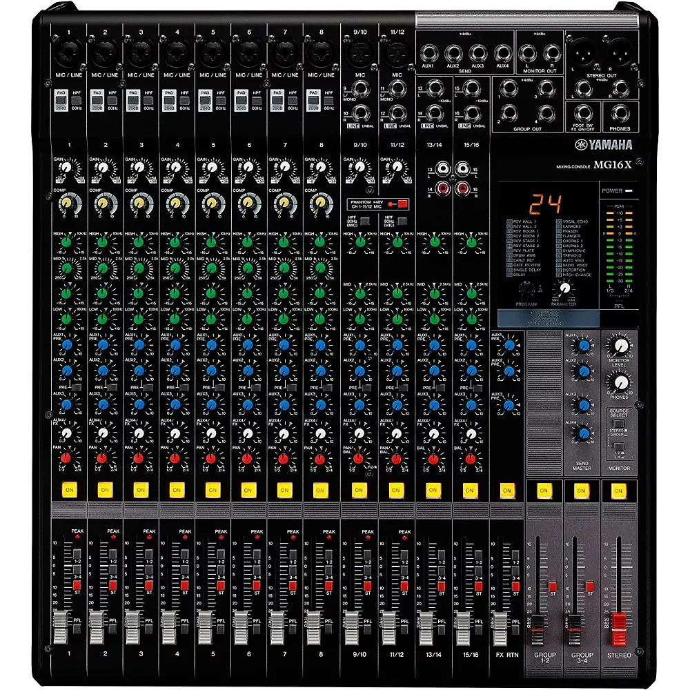 Yamaha MG16X CV 16-Input 4-Bus Mixer With Effects