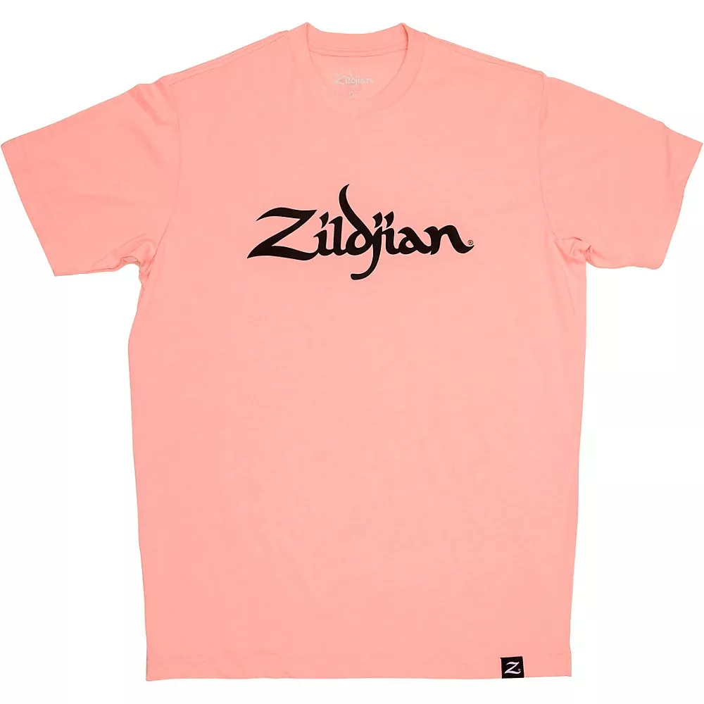 Zildjian Mens Classic Logo Tee Shirt Small Pink