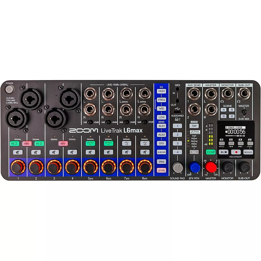 Zoom LiveTrak L6Max 12-Channel Mixer and Recorder